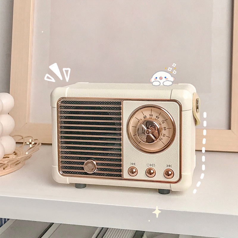 Retro Bluetooth zvučnik Stolni zvučnici s ručkom za poklon pribor | Shopee Filipini