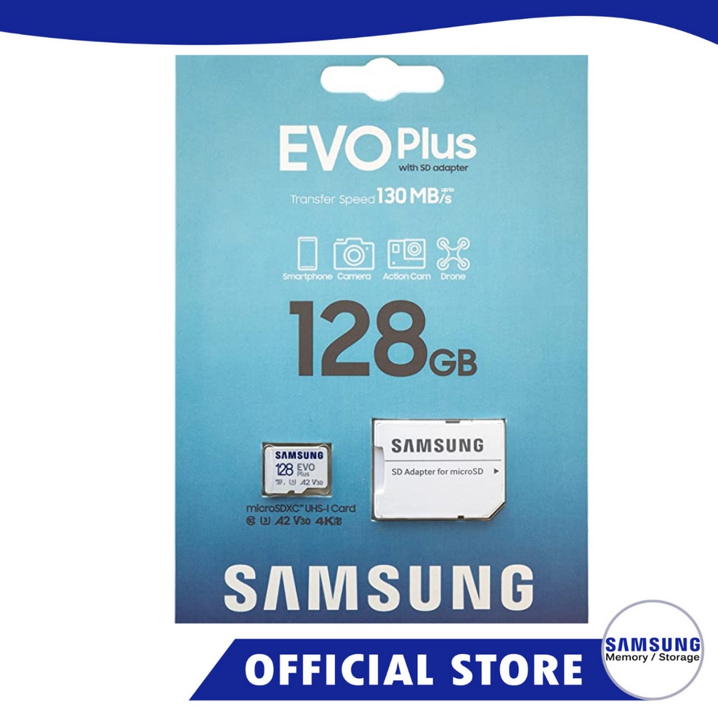 MicroSDXC EVO Memory Card w/ Adapter 128GB Memory & Storage - MB