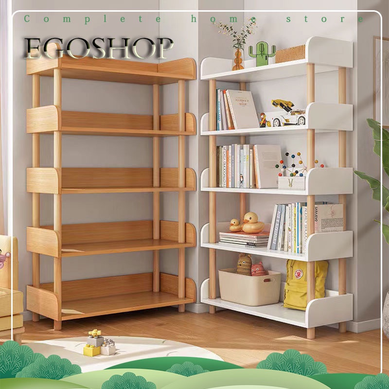 Bookshelf store wooden rack