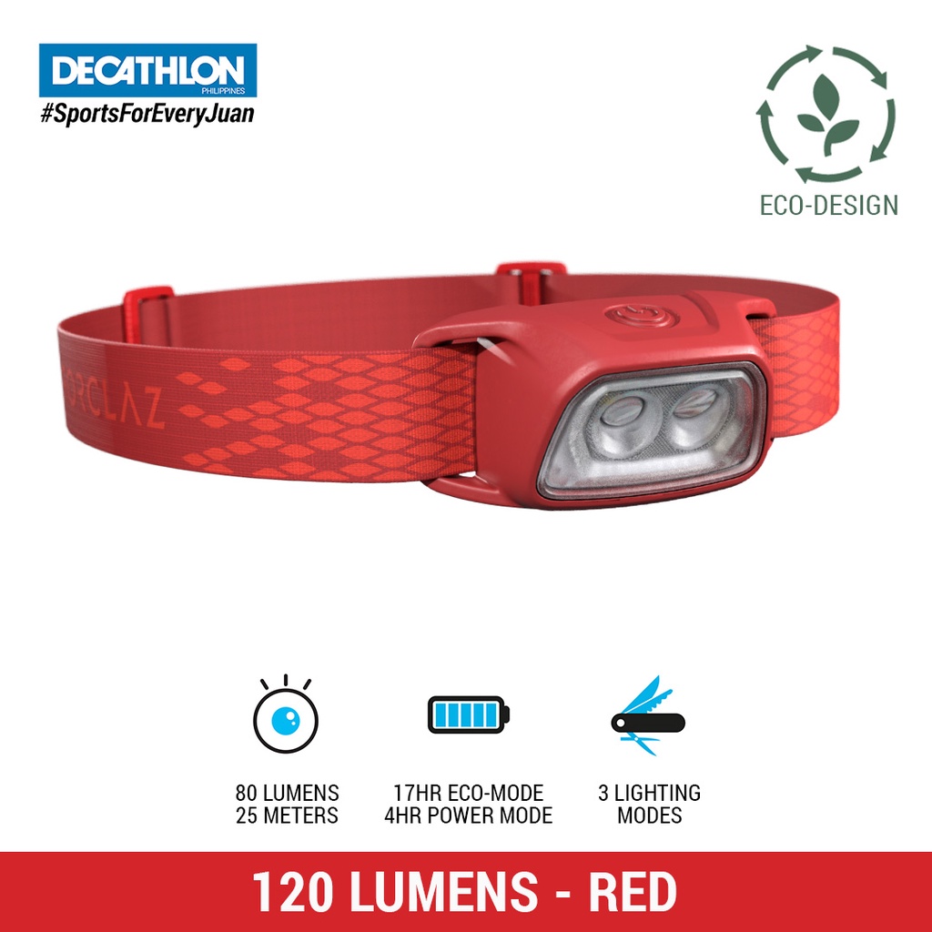 Lampe frontale rechargeable - 120 lumens - HL100 USB - Decathlon