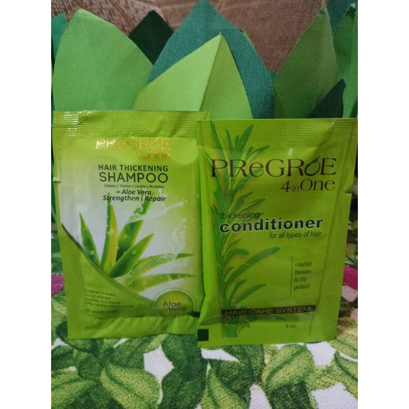 PREGROE SHAMPOO and CONDITIONER 9ml/SACHET | Shopee Philippines