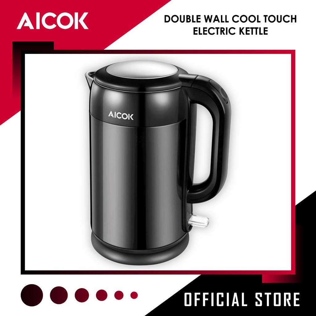 Aicok Electric Kettle Cool Touch 1.7L Tea Kettle Model: MK-H317E1B