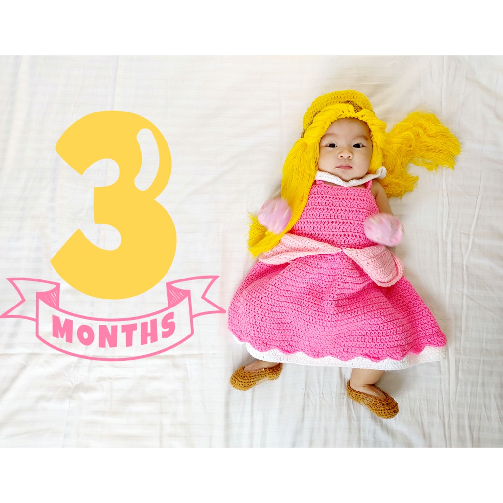 princess aurora sleeping beauty crochet costume for baby newborn