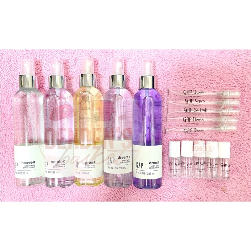 5 ML 10 ML bottle ONLY GAP Body Mist Dream Heaven So Pink