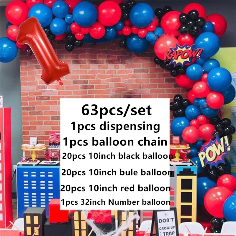 10/20/30pcs Spiderman 12 Inch Latex Balloons Air Globos Boys Birthday Party  Decorations Toys For