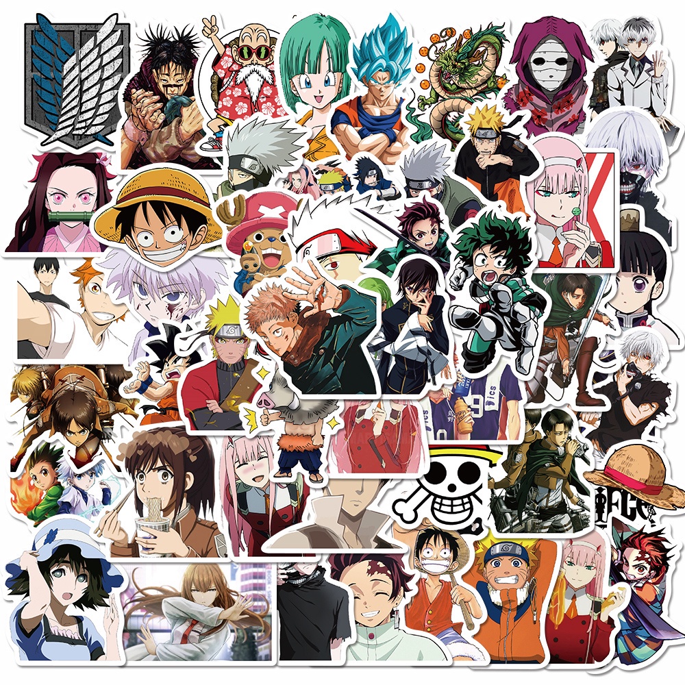 Anime series stickers Naruto One Piece Demon Slayer: Haikyuu HUNTER×HUNTER  Attacks on Titan sticker. . . | Shopee Philippines