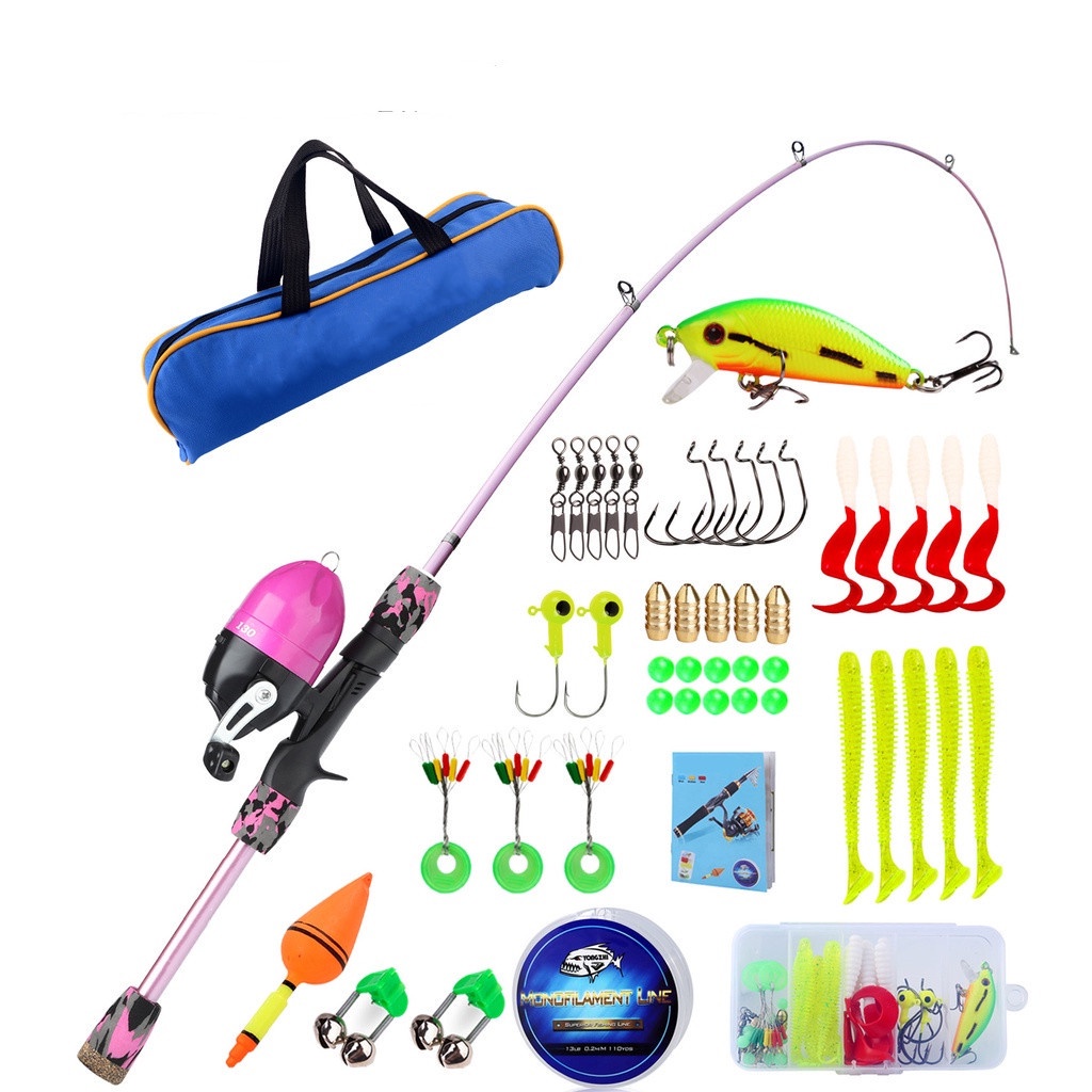 Fishing Rod and Set 1.5m Spining Rod Spining Fishing Reel Gift of choice  for children