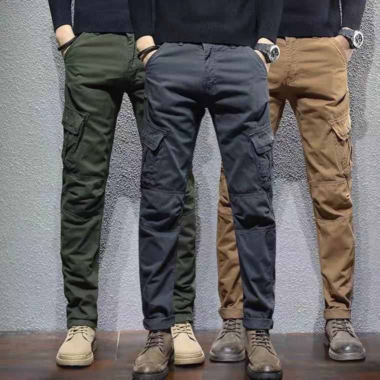 YW# Men's 6 Pocket Cargo Pants 4 Colors Pants for Men Lalaki Makapal Tela Six  Pocket