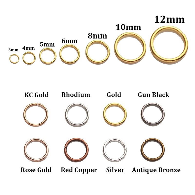 200pcs/Lot 5-12mm Metal Open Double Loops Jump DIY Jewelry