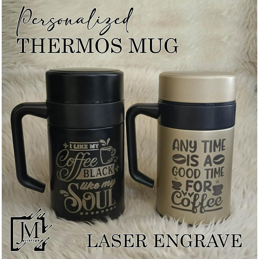 Engraved Christmas 400ml Thermo Travel Mug