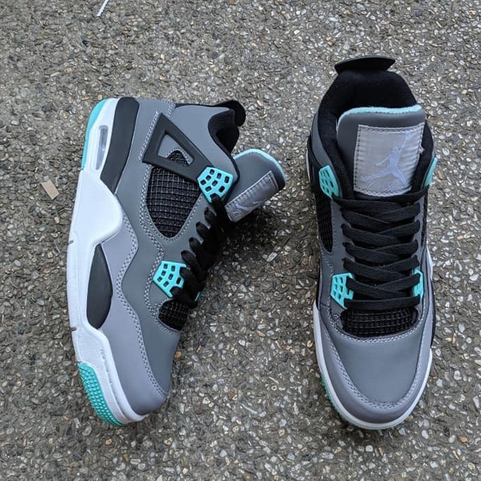 Air jordan on sale 4 grey green