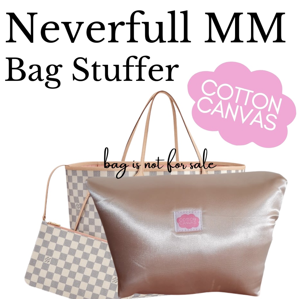 Satin Pillow Luxury Bag Shaper For Louis Vuitton's Neverfull PM, Neverfull  MM and Neverfull GM in Blush Pink