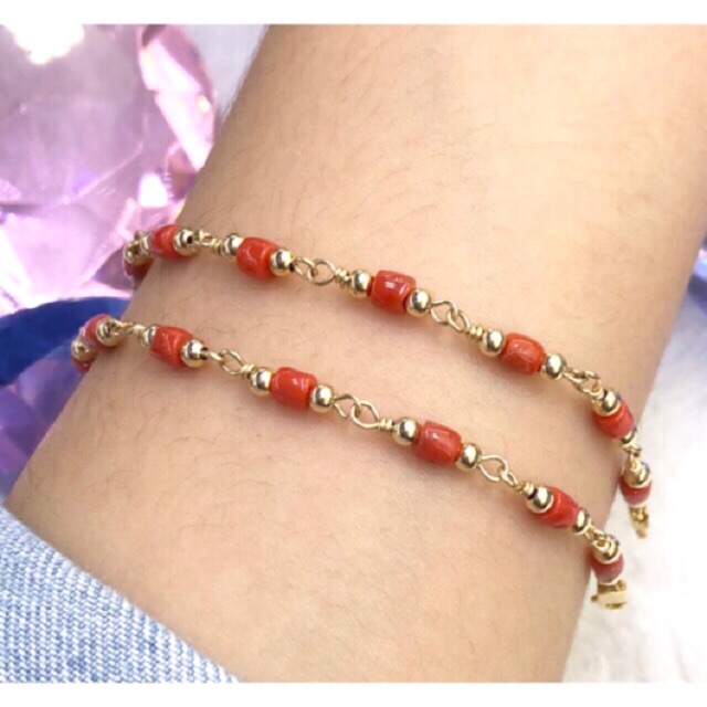 Coral bracelet for hot sale baby girl