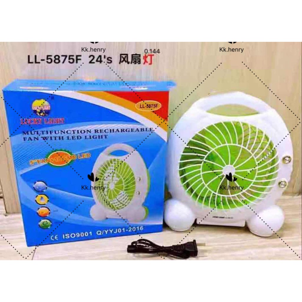 Rechargeable fan deals with led light