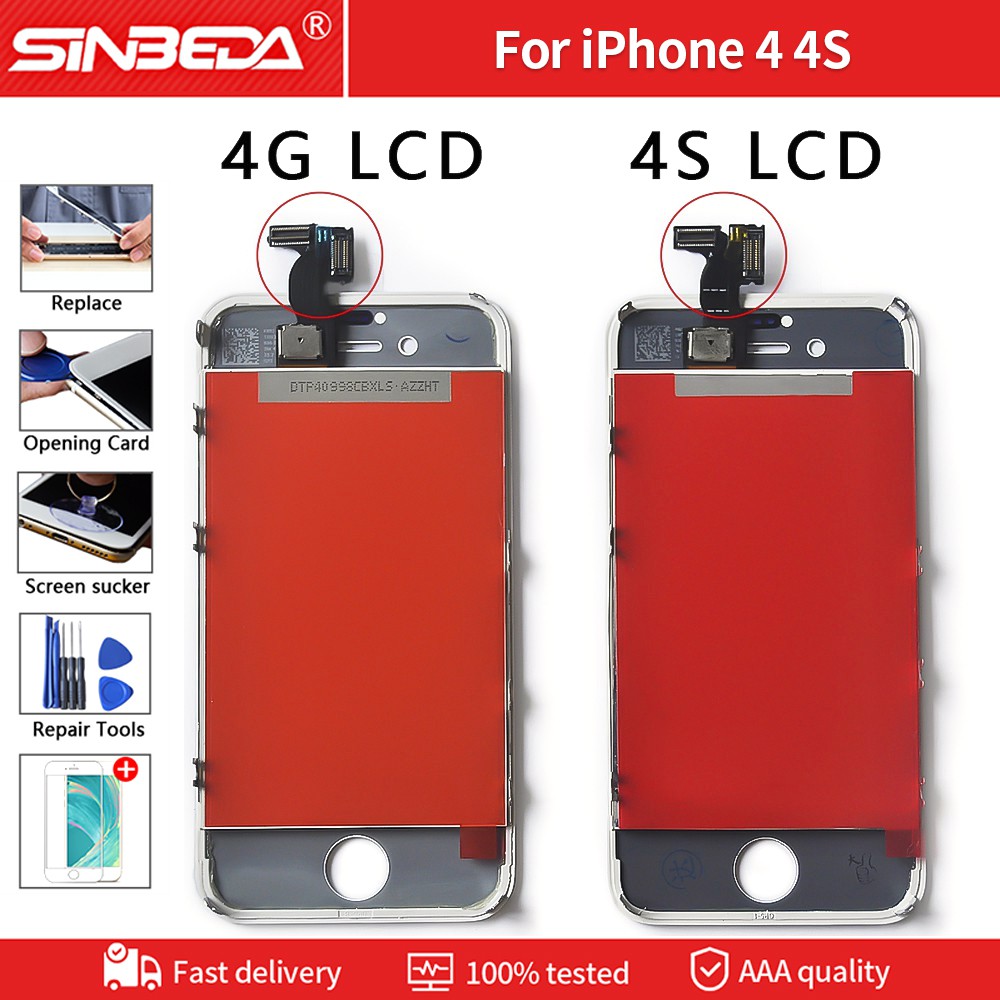 Sinbeda LCD For iPhone 4 4S LCD screen display digitizer replacement kit +  Repair Tool Kit(Kapalit ng Screen)