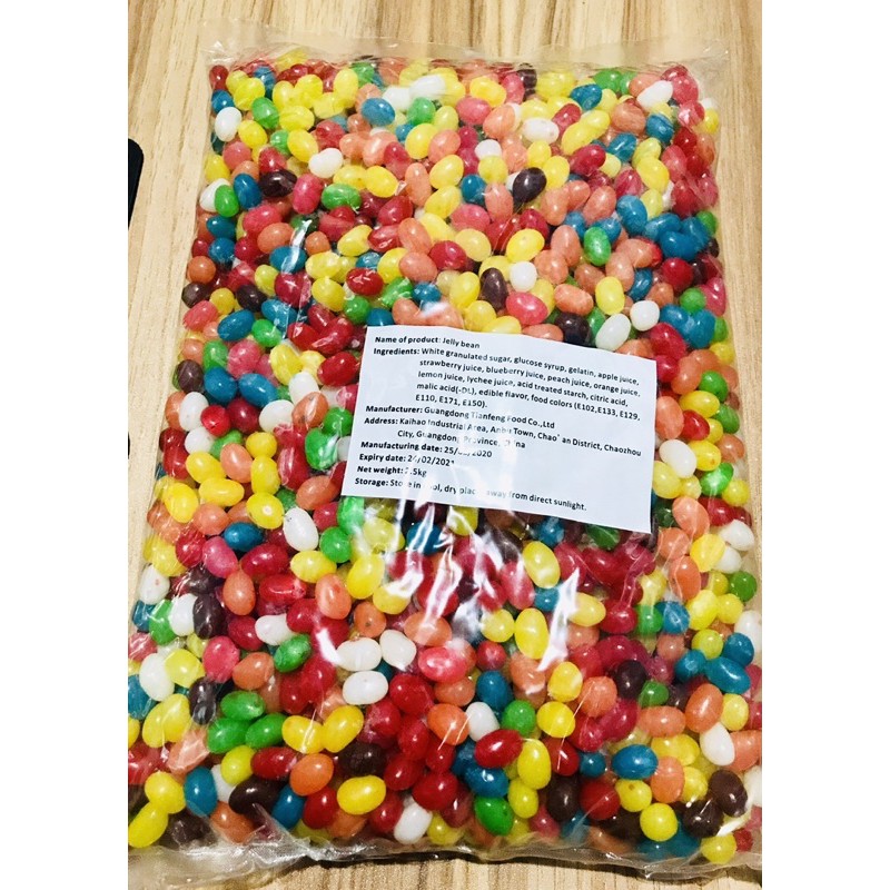 Jelly Bean Candy weighted 2.5 kilos per Bag