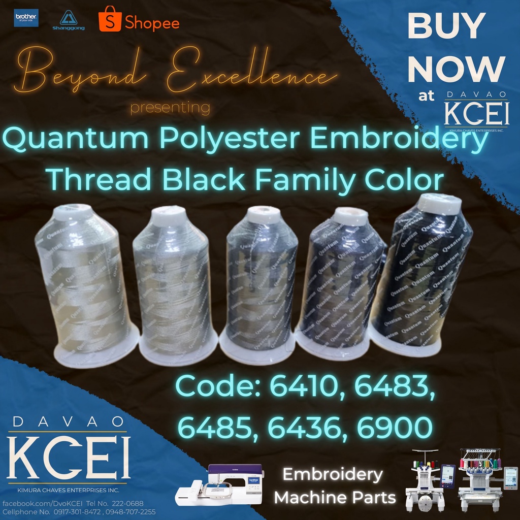 Polyester Embroidery Thread - Black