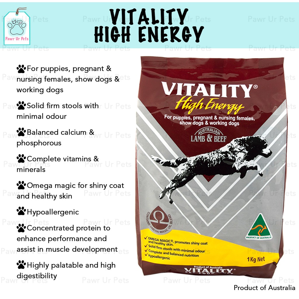 Vitality high energy puppy sale