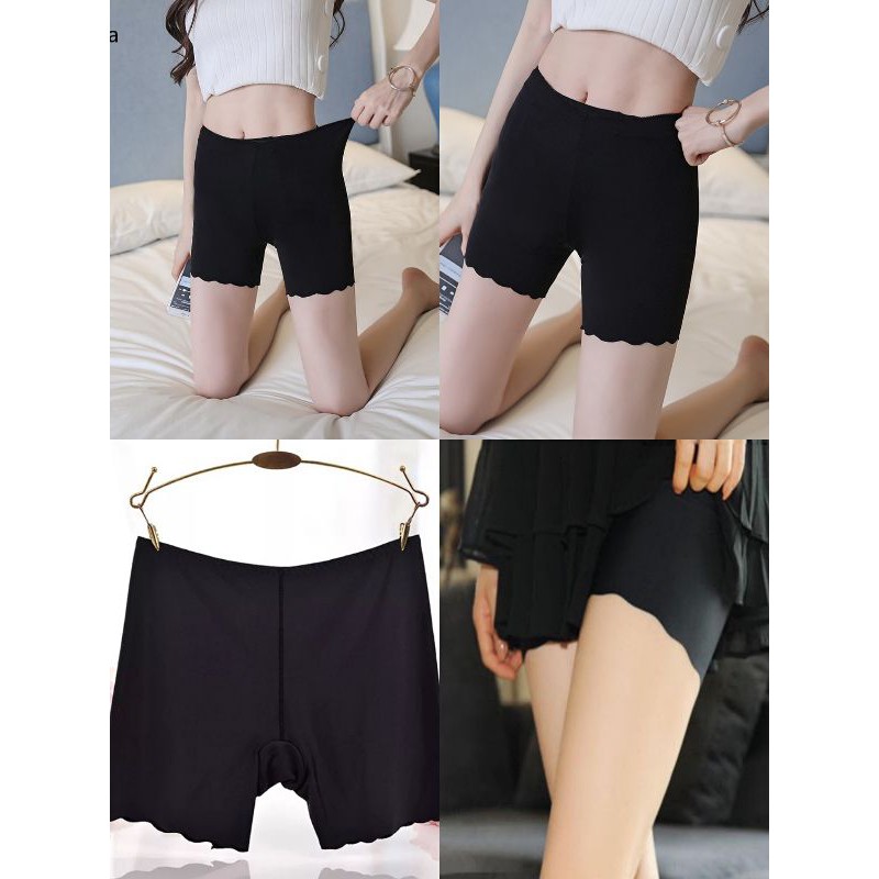 Anti thin fat summer Leggings shorts safety/Ice silk non Pants/Cycling Seamless  Safety Short