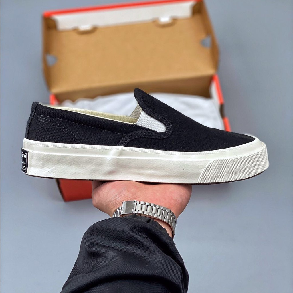 Black slip on on sale converse