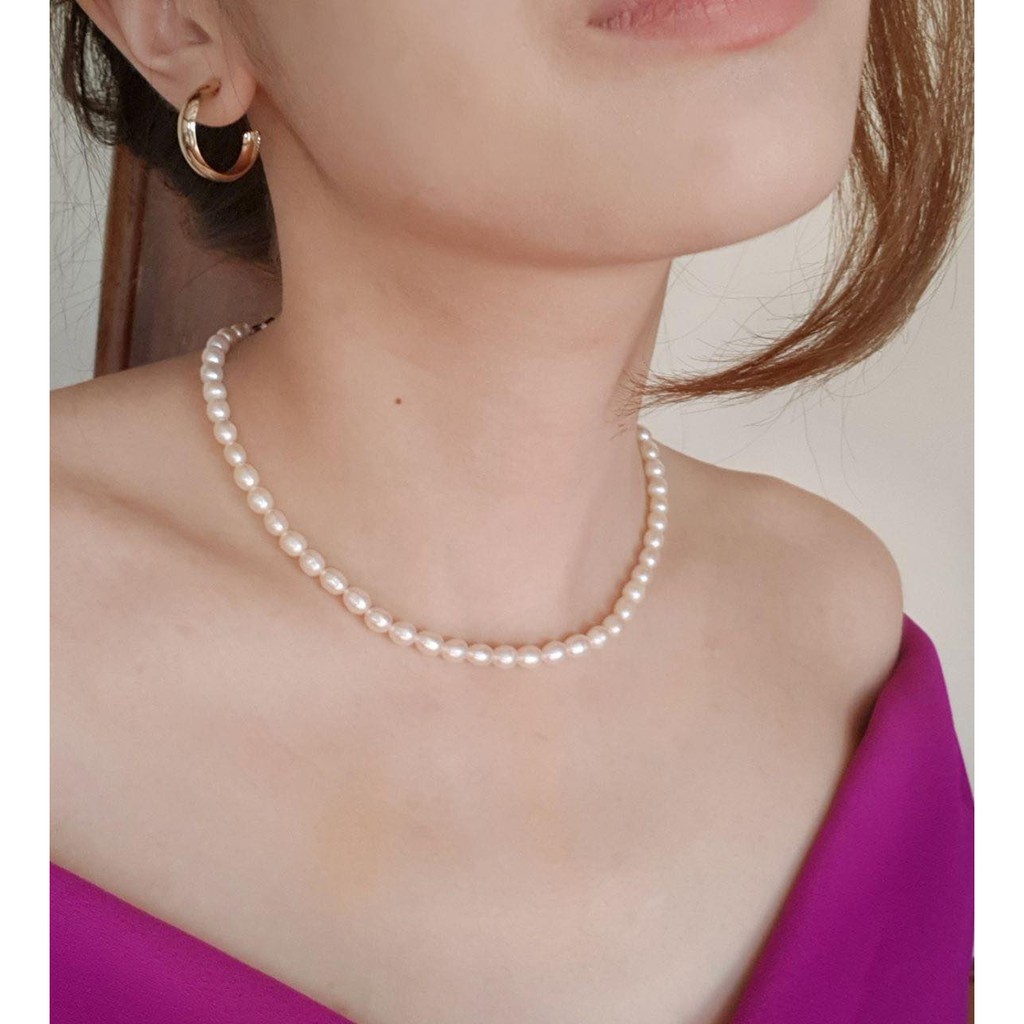 5mm on sale pearl necklace