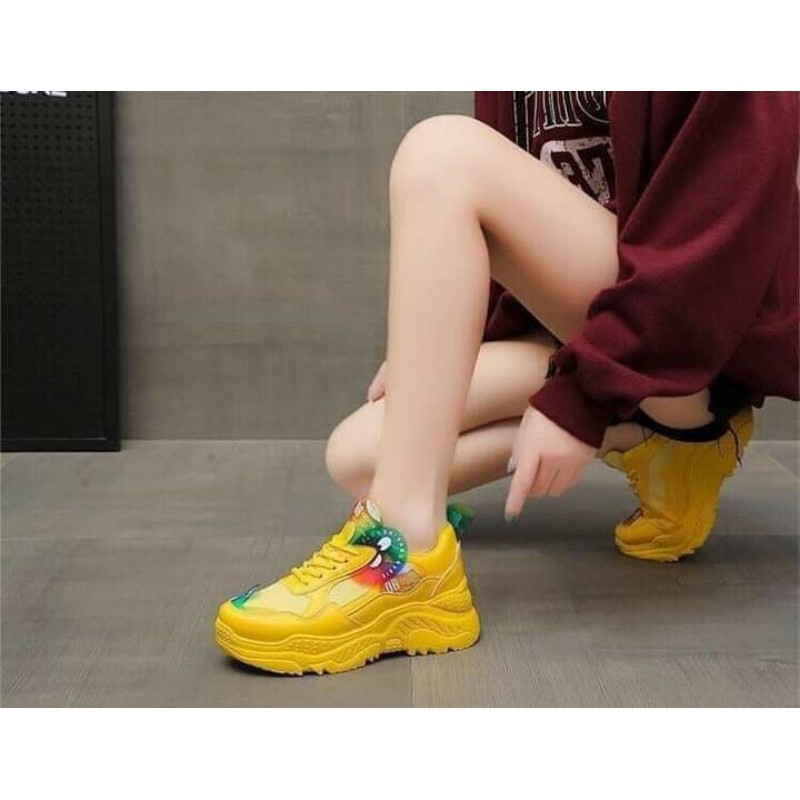 Yellow discount rubber sandals