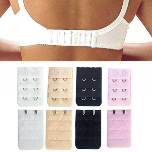 2 Hooks Ladies Bra Underwear Extender Extension Strap Bra Hook