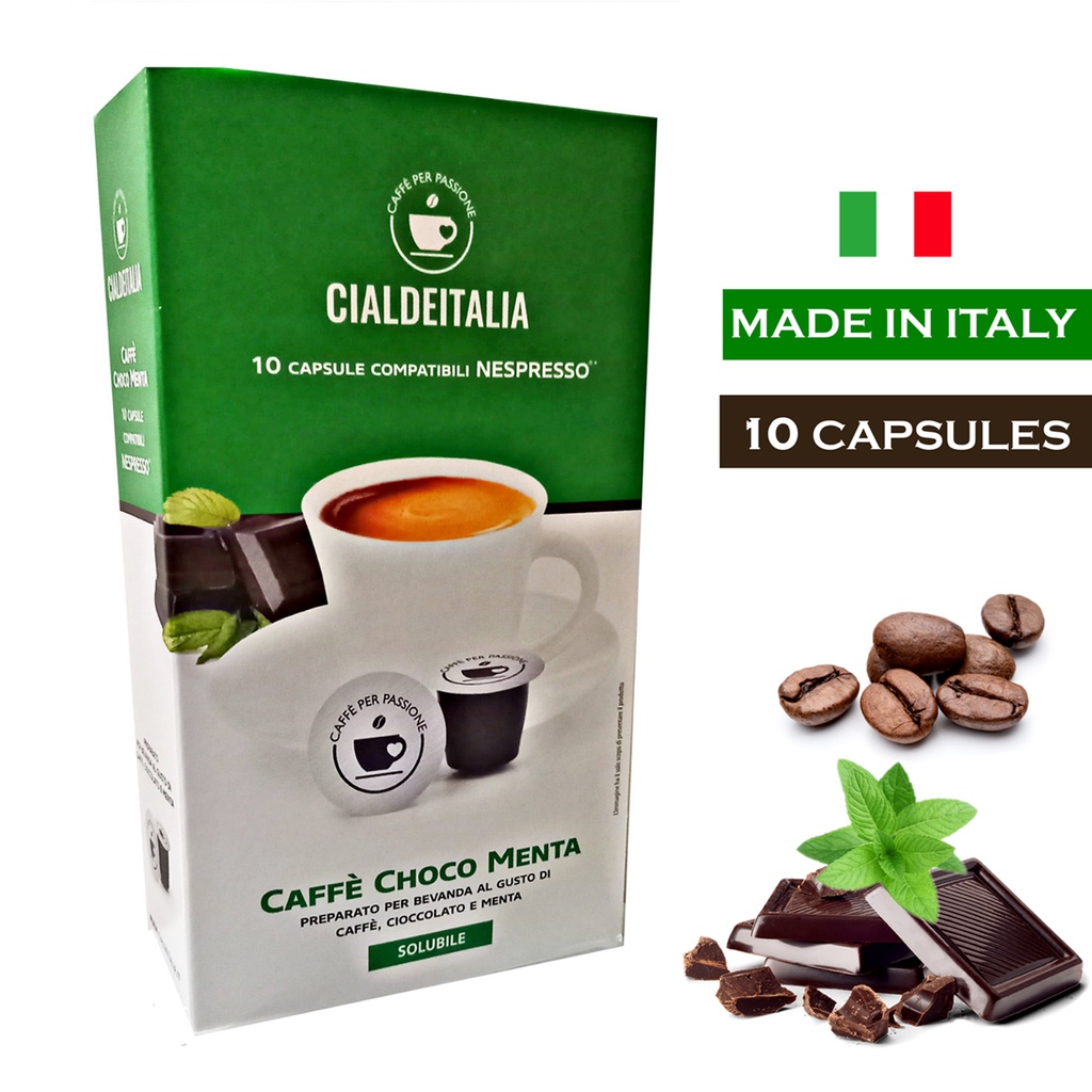 Capsule compatibili Nespresso Caffe' Choco Menta Cialdeitalia