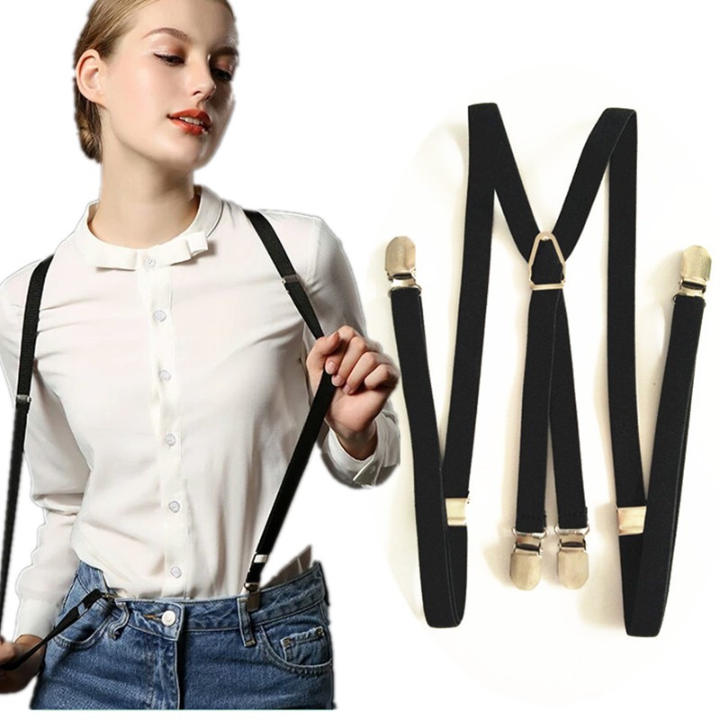 Suspender Mens Braces for Trousers with 4 Strong Clips X Shape