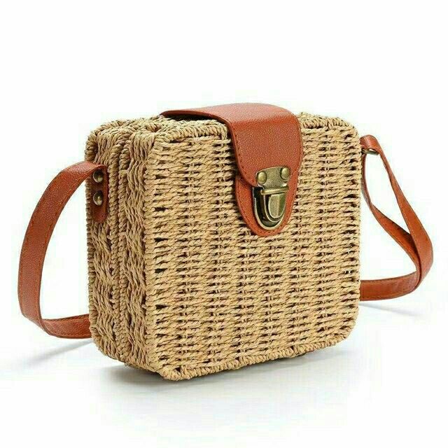 Sling bag online rattan