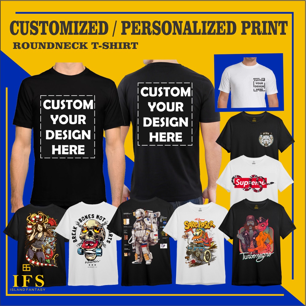 COD] Customized / Personalized high quality shirt DTF print up to A4 & A3  size vintage design more