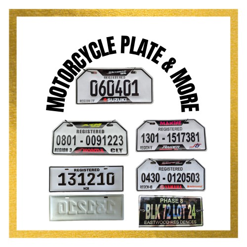 Motorcycle Plate & More, Online Shop Shopee Philippines