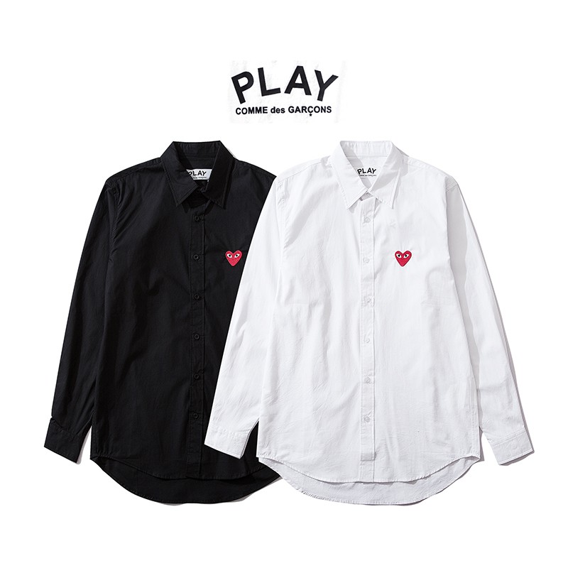 Cdg play outlet long sleeve shirt