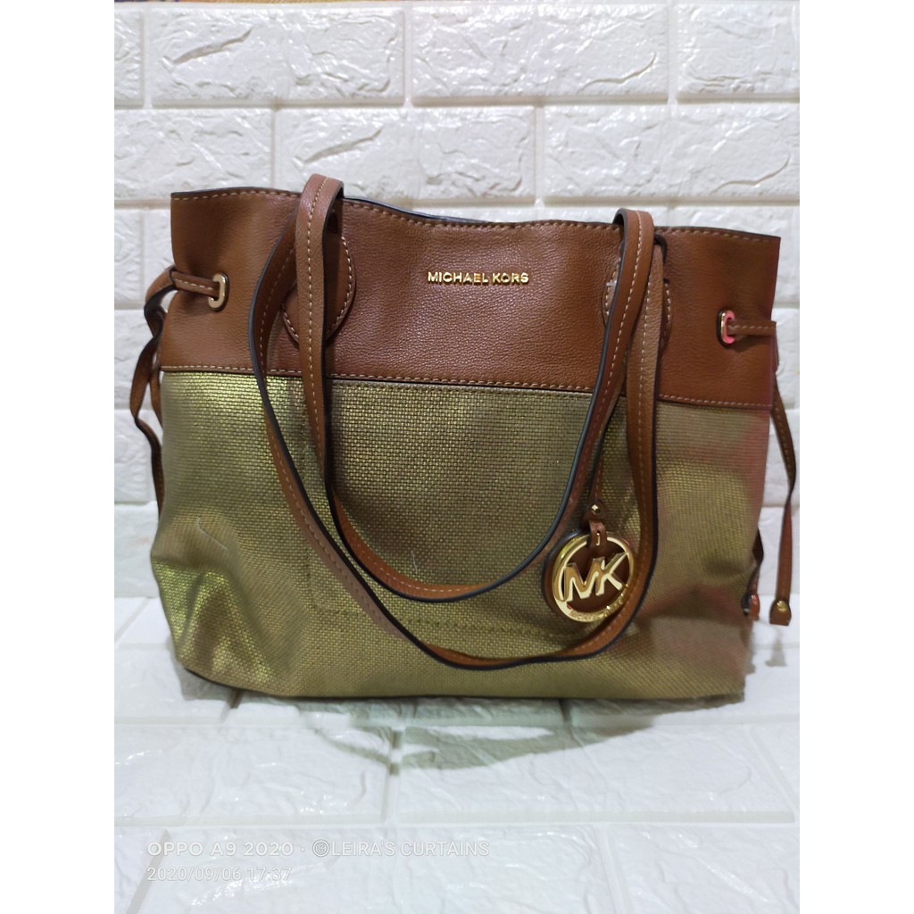 Authentic MK Michael Kors Brown Gold Bag Original from the US