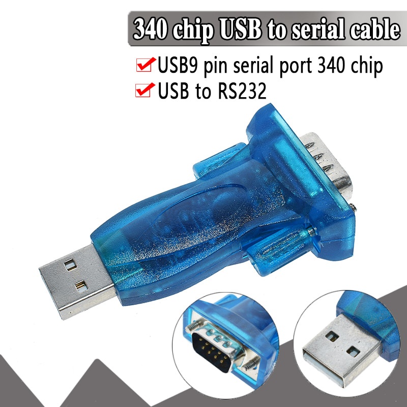 HL340 USB To DB9 Male 9 Pin RS232 Serial Port COM Adapter Cable 
