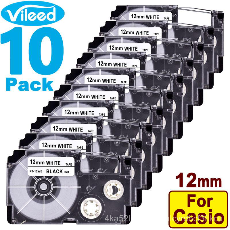 Casio 12mm white on sale tape