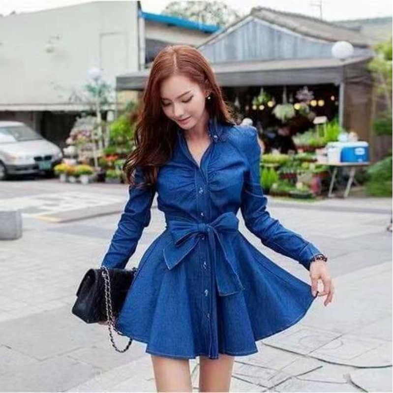 Hot denim cheap dresses