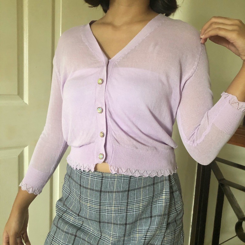 Pastel purple outlet cardigan