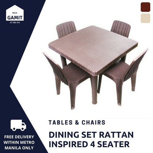 JOLLY RATTAN DINING SET 4 SEATER FREE DELIVERY WITHIN METRO