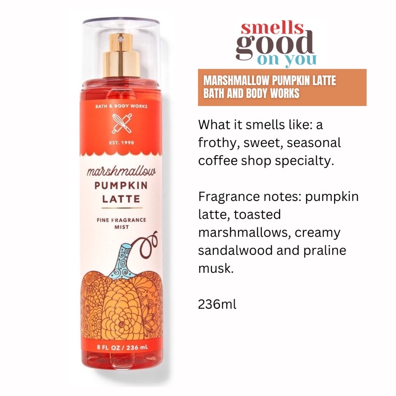 Marshmallow pumpkin outlet latte fragrance mist