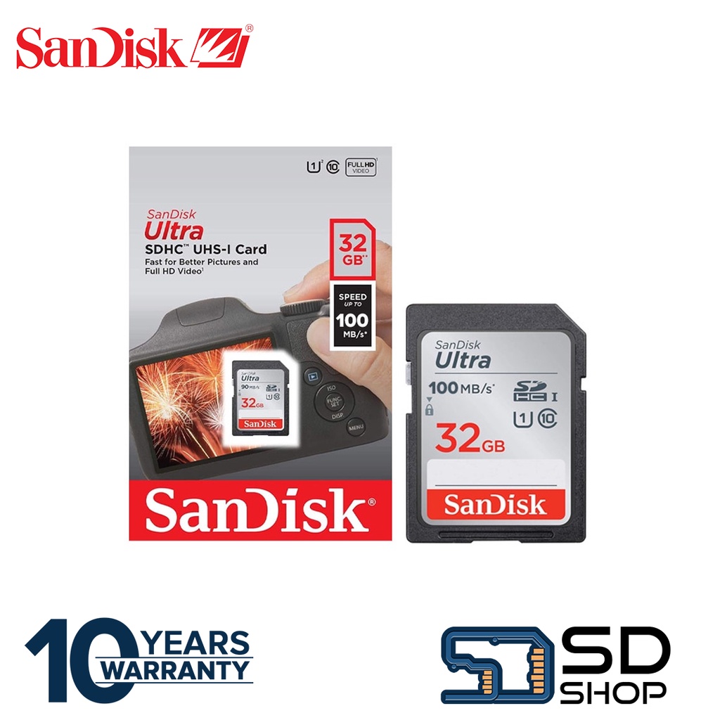 Carte mémoire SanDisk Ultra SDHC/SDXC UHS-I C10, 32 Go — Boutique