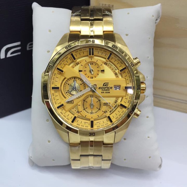 Casio edifice gold hot sale silver watch