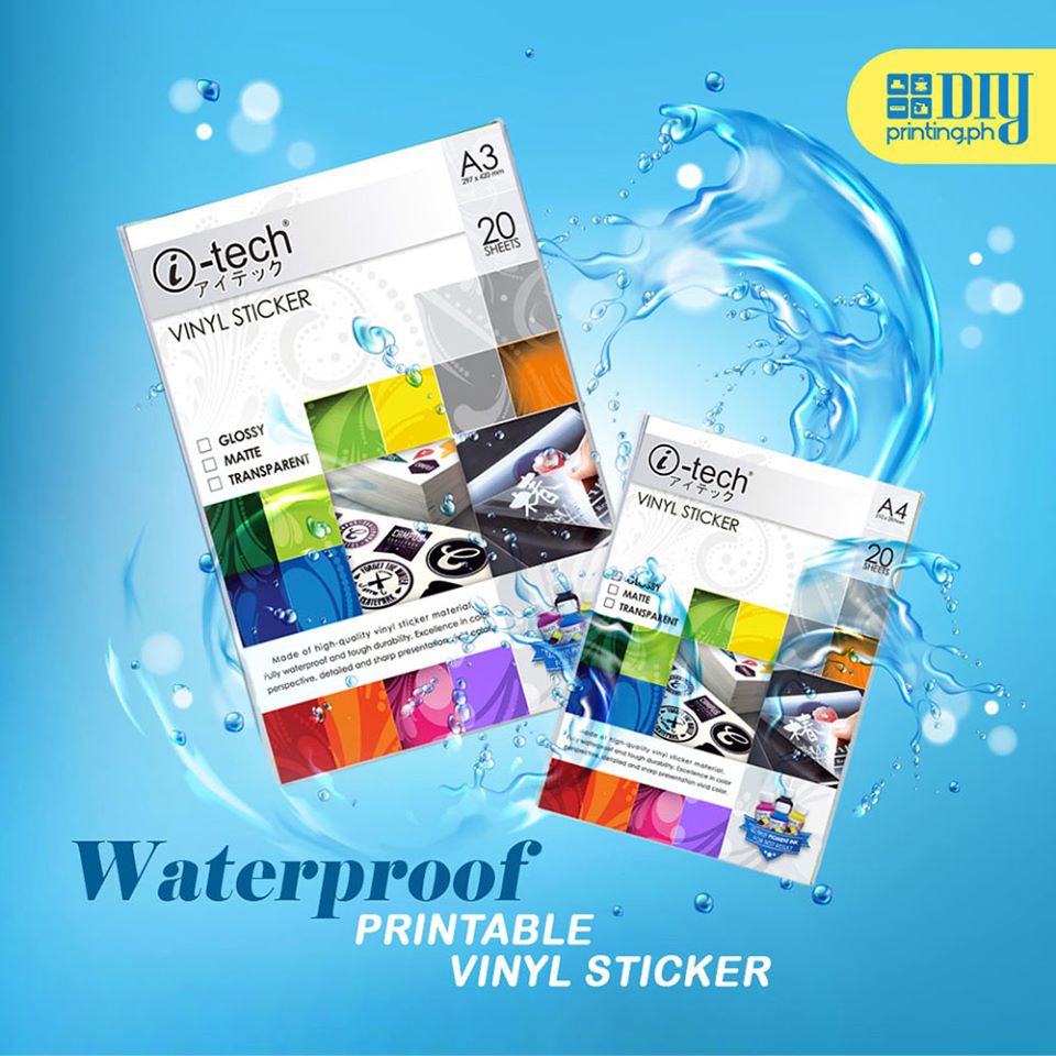 Waterproof vinyl store stickers