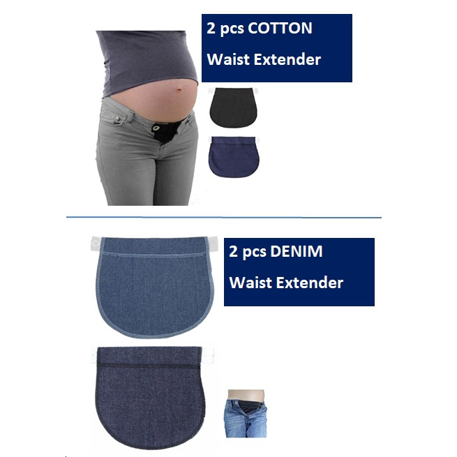 1pc Maternity Jeans/pants Extender Elastic Waistband Belt With Button For  Pregnancy