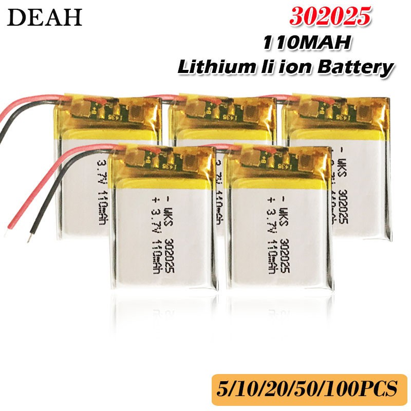Batería Li-Pol 80mAh, 3.7V, 301425