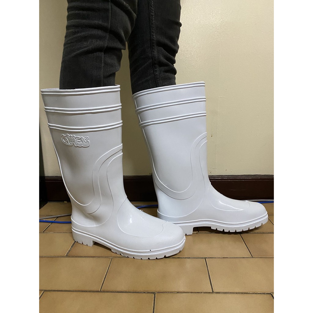 White clearance rubber boots