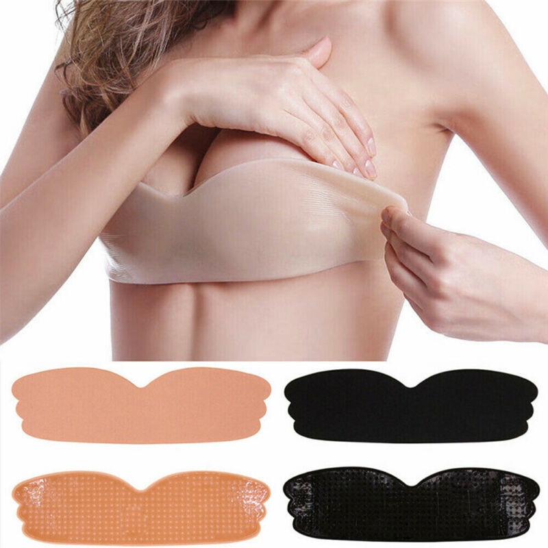 Sexy Self Adhesive Strapless Bra Bandage Stick Gel Silicone Push