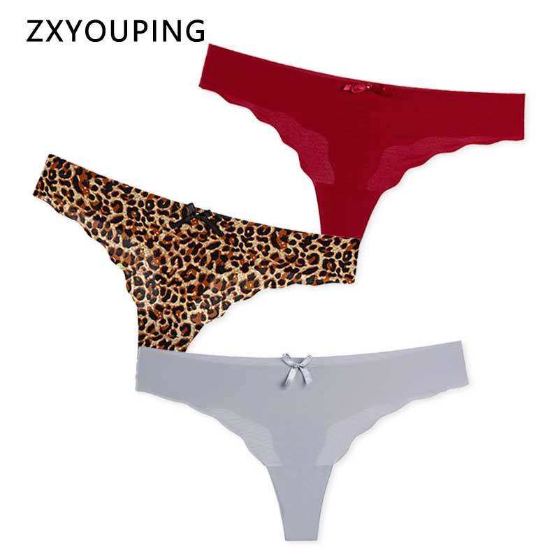 Leopard Print Seamless Thong Low Waist Sexy Breathable Panties - China  Women's Underwear and Panties price