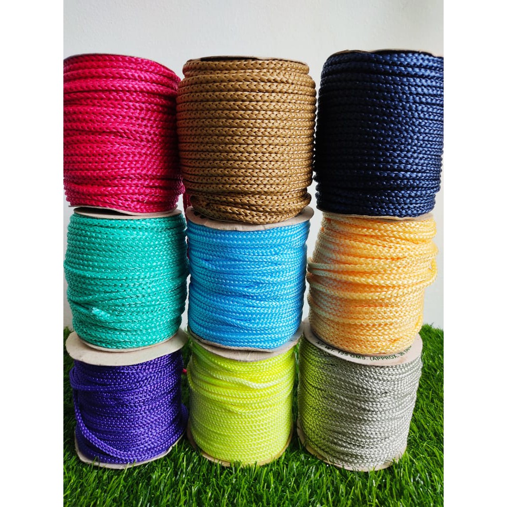 6mm MEDIUM NYLON ROPE/ 36YARDS JAPAN CORD DIY for PAPER BAG HANDLE, MACRAME  PLANT HANGER/ HOLDER