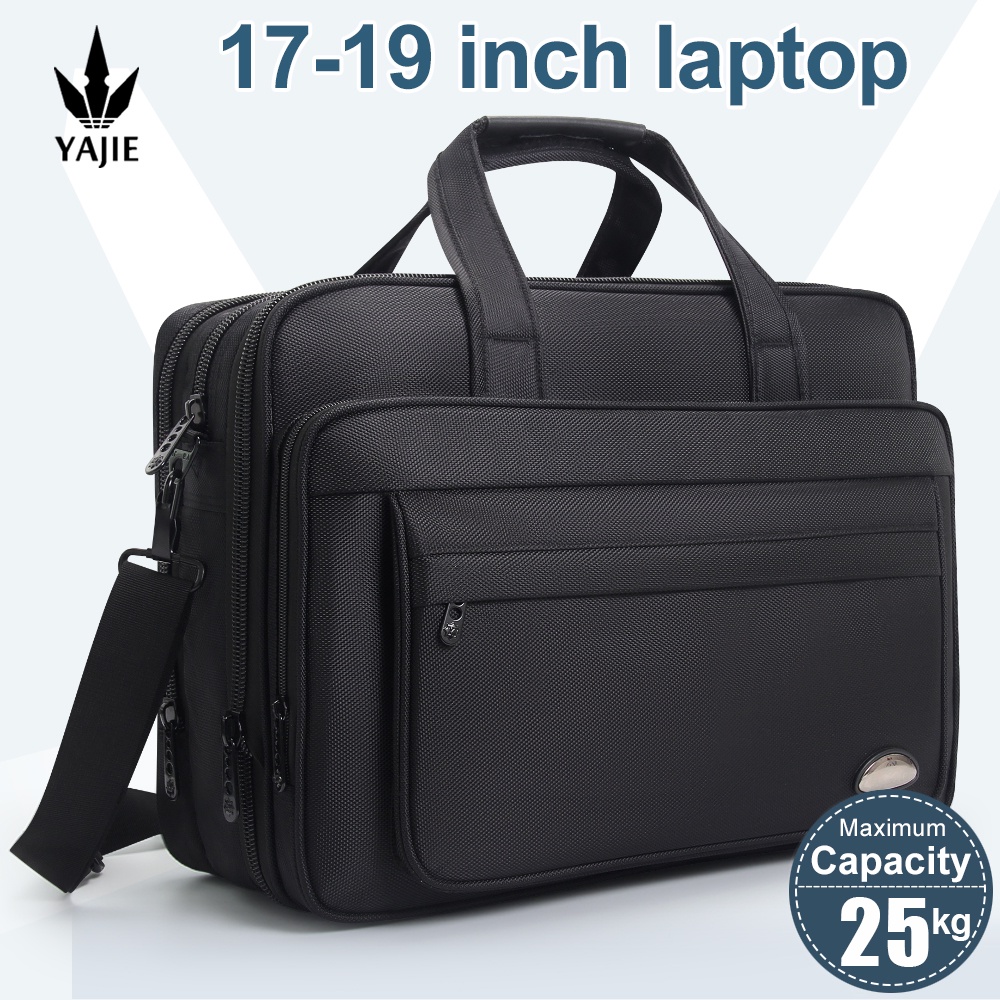 Large Capacity Briefcase Bag Men Business Bag 15.6 17 19 Laptop Bag Shoulder Bags Canvas Handbags Notebook Bag Messenger Bags Shopee Philippines